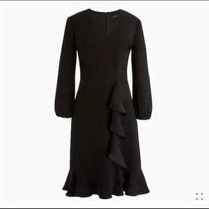 J.Crew Drapey Ruffle-front Dress